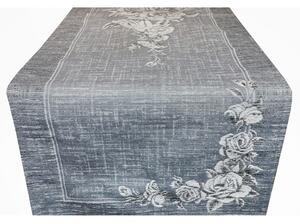 Gobelínový behúň na stôl 40x130 cm Chenille IT107 šedý