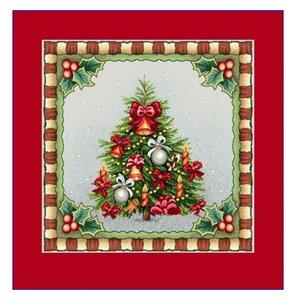 Gobelínová obliečka na vankúš Vianočný stromček 42x42 cm Chenille 1263