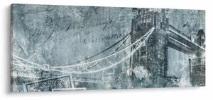 Obraz - Tower Bridge v chladných tónoch (120x50 cm)