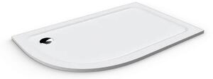 POINT AS ROCKY 100x80 Clear Pravý Asymetrický sprchovací kút s mramorovou vaničkou