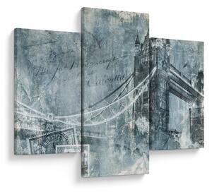 Obraz - Tower Bridge v chladných tónoch (90x60 cm)