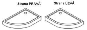 NOTRE AS-L 100x80 ČIERNY Sprchový box asymetrický - ľavé prevedenie