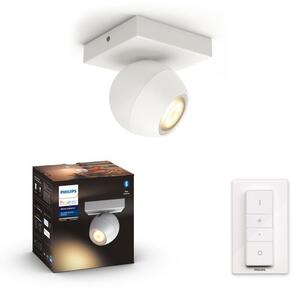 Philips Hue White Ambiance 8719514339224 BUCKRAM nástenné bodové svietidlo 1xGU10 +SWITCH 5,5W/250lm 2200-6500K biela bluetooth