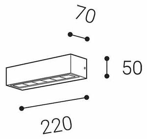 LED2 5131834 BENO exteriérové nástenné svietidlo LED 7W/600lm 3000K IP65 antracit