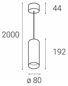 LED2 3251443 LUKY závesné svietidlo LED D80mm 10-20W 4000K čierna
