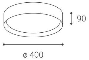LED2 1272053 MILA stropné svietidlo LED D400mm 30W/2010lm 3000K/4000K čierna