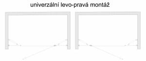 ALFA LINE Chróm 95 Číre Sprchové dvere jednokrídlové s pevnými stenami v rovine