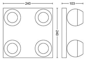 Philips Hue White Ambiance 8719514339163 BUCKRAM stropné bodové svietidlo 4xGU10 +SWITCH 4x5,5W/4x250lm 2200-6500K čierna bluetooth