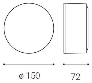 LED2 1010151 BUTTON II stropné svietidlo LED D150mm 6-12W/600-1200lm 3000K/4000K biela