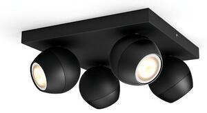 Philips Hue White Ambiance 8719514339163 BUCKRAM stropné bodové svietidlo 4xGU10 +SWITCH 4x5,5W/4x250lm 2200-6500K čierna bluetooth