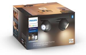 Philips Hue White Ambiance 8719514339163 BUCKRAM stropné bodové svietidlo 4xGU10 +SWITCH 4x5,5W/4x250lm 2200-6500K čierna bluetooth