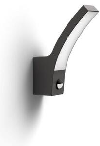 Philips 8719514417731 Splay vonkajšie nástenné svietidlo so senzorom LED 12W/1200lm 4000K IP44 antracit