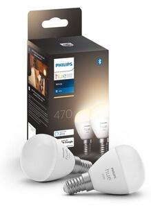 Philips Hue White 8719514356771 LED žiarovka E14 5,7W/470lm P45 kvapka 2700K bluetooth 2-set