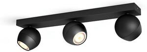 Philips Hue White Ambiance 8719514339125 BUCKRAM stropné bodové svietidlo 3xGU10 +SWITCH 3x5,5W/3x250lm 2200-6500K čierna bluetooth