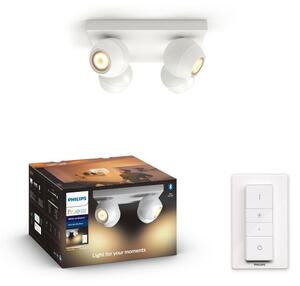 Philips Hue White Ambiance 8719514339149 BUCKRAM stropné bodové svietidlo 4xGU10 +SWITCH 4x5,5W/4x250lm 2200-6500K biela bluetooth