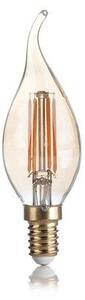 Ideal Lux 151663 LED žiarovka E14 Vintage BA35 4W/300lm 2200K jantárová, plamienok