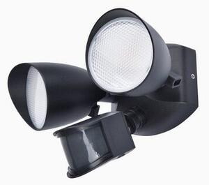LUTEC 7622222012 SHRIMP exteriérové nástenné svietidlo LED 23,5W 1700lm 4000K IP54 matná čierna so senzorom