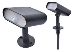 LUTEC CONNECTED 6938405330 GINBO exteriérové solárne zapichovacie svietidlo LED 7W 500lm 2700-6500K+RGB IP44 čierna so senzorom