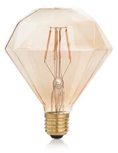 Ideal Lux 201269 LED žiarovka E27 Vintage D105mm 4W/380lm 2200K jantárová, dekoračná tvar diamantu