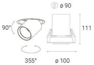 LED2 2252631 HIDE zápustné svietidlo LED 10-20W 3000K biela