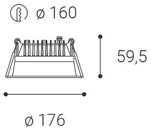 LED2 2250643 ZETA M zápustné svietidlo LED 18-25W 4000K IP44 čierna