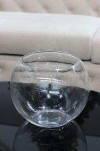 Číra guľatá sklenená váza 18cm