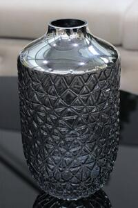 Sivá oválna moderná váza MIST 29cm