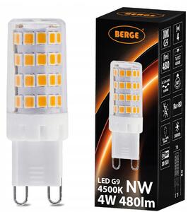 BERGE LED žiarovka - G9 - 4W - 480Lm - PVC - neutrálna biela