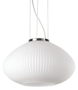Ideal Lux 285184 PLISSE" závesné svietidlo 1xE27 D350mm chróm, biela