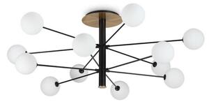 Ideal Lux 273709 COSMOPOLITAN stropné svietidlo 12xG9 D1450mm čierna, mosadz, biela