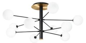 Ideal Lux 273693 COSMOPOLITAN stropné svietidlo 10xG9 D1240mm čierna, mosadz, biela