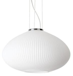 Ideal Lux 264523 PLISSE" závesné svietidlo 1xE27 D450mm chróm, biela