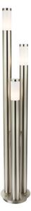GLOBO 3159-3 BOSTON vonkajšie stojanové svietidlo/stĺpik D280mm V1700mm 3xE27 IP44 nerez, opál