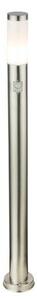 GLOBO 3159S BOSTON vonkajšie stojanové svietidlo/stĺpik so senzorom V1100mm 1xE27 IP44 nerez, opál
