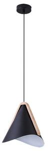 RABALUX 6650 Neva závesné svietidlo D245mm 1xE27 matná čierna, drevo