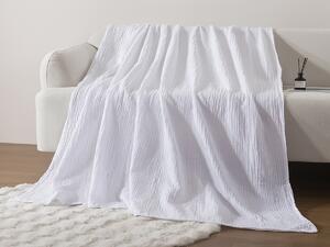 XPOSE® Detské mušelínová deka SENA Premium - biela 120x120 cm