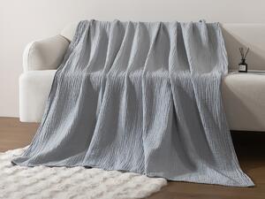 XPOSE® Mušelínová deka SENA Premium - svetlo sivá 140x200 cm