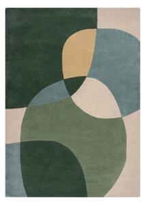 Zelený ručne tkaný vlnený koberec 120x170 cm Glow Green & Blue – Flair Rugs