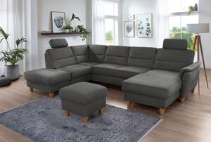 SEDACIA SÚPRAVA, textil, sivá Sit & More - Sedačky, Online Only