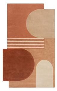 Ručne tkaný vlnený koberec v terakotovej farbe 200x290 cm Lozenge Terracotta – Flair Rugs