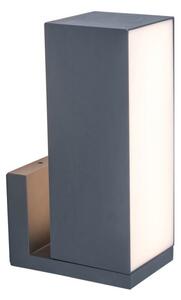 LUTEC CONNECTED 5193810118 CUBA exteriérové nástenné svietidlo LED 15W 1000lm 2700-6500K IP54 tmavá šedá, otočná hlavica 90°