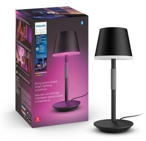 8719514404595 Philips HUE Go prenosná dotyková stolná lampička LED 36cm 6,2W/530lm CCT+RGB IP54 čierna bluetooth vrátane batérie