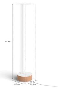 Philips HUE White and color ambiance 8719514433465 Signe stolové svietidlo LED 55,3cm 11,8W/1040lm biela, imitácia dreva, bluetooth