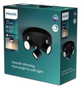 Philips 8719514435414 Star stropné bodové svietidlo/spot 3xLED 3x4,5W/3x500lm 2700K čierna