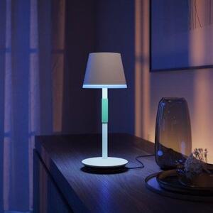 8719514404571 Philips HUE Go prenosná dotyková stolná lampička LED 36cm 6,2W/530lm CCT RGB IP54 biela bluetooth vrátane batérie