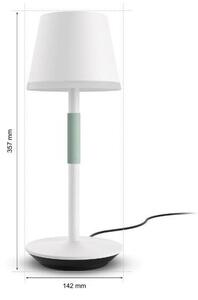 8719514404571 Philips HUE Go prenosná dotyková stolná lampička LED 36cm 6,2W/530lm CCT RGB IP54 biela bluetooth vrátane batérie