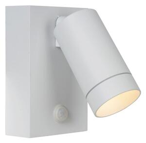 LUCIDE 09831/01/31 TAYLOR exteriérové nástenné svietidlo so senzorom GU10 1x50W IP54 biela