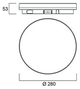 Sylvania 0043511 stropné svietidlo START SURFACE SLIM IP54 ROUND 1900lm 2CCT D WH