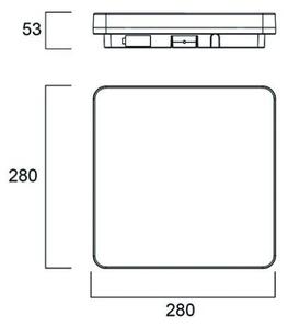 Sylvania 0043517 stropné svietidlo START SURFACE SLIM IP54 SQUARE 1900lm 2CCT D WH