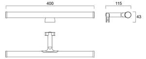 Sylvania 0043235 kúpeľňové nástenné svietidlo SYLMIRROR LED FLUTE IP44 WW